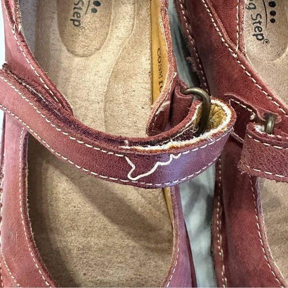 Spring Step Women’s Cosmic-Red Leather Adjustable Strap Shoes Size 38 (7/8) GUC - Picture 7 of 9